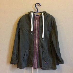 Roxy military green jacket